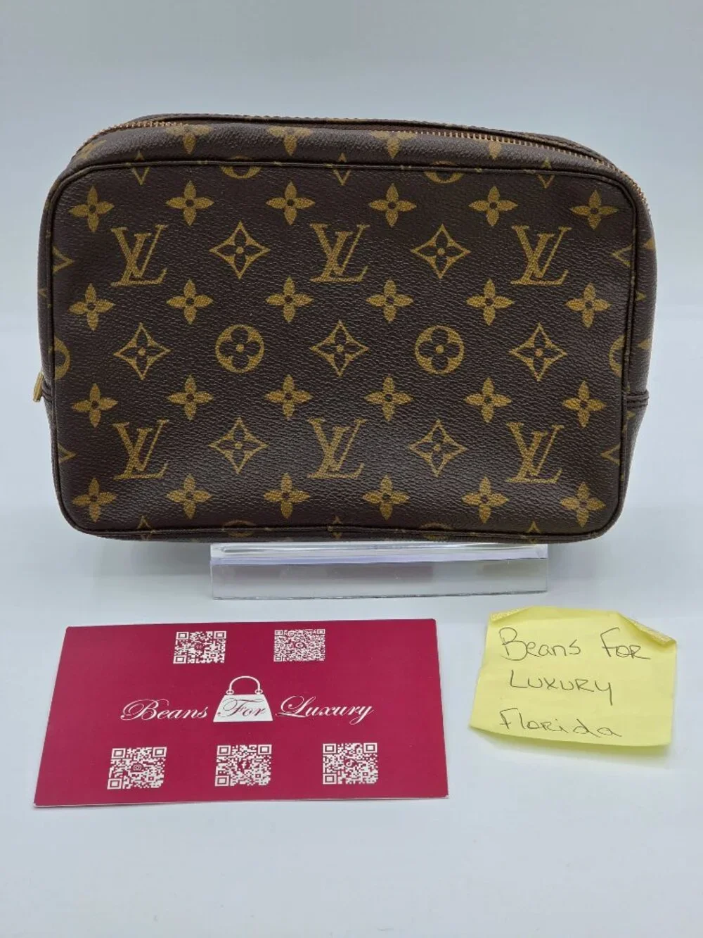 Louis Vuitton Monogram Trousse Toilette 23 Cosmetic Pouch Authentic